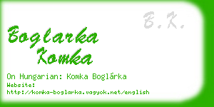 boglarka komka business card