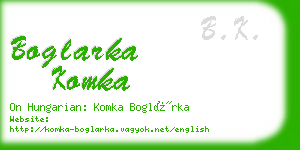 boglarka komka business card